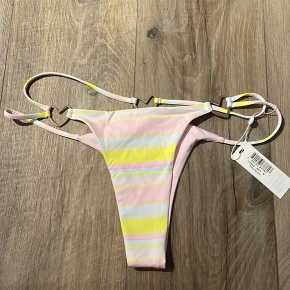 Kailyn Skimpy String Bikini Bottom - summer stripe - Picture 5 of 7